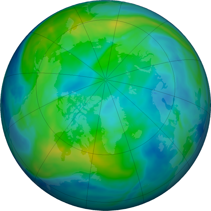 Arctic ozone map for 02 November 2018